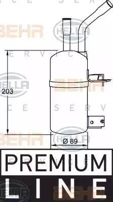 HELLA 8FT 351 192-061 - Осушитель, кондиционер autosila-amz.com