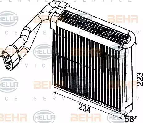 HELLA 8FV 351 330-771 - Испаритель, кондиционер autosila-amz.com