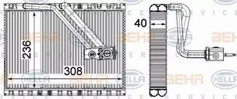 HELLA 8FV 351 331-541 - Испаритель, кондиционер autosila-amz.com