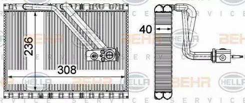 HELLA 8FV 351 331-531 - Испаритель, кондиционер autosila-amz.com