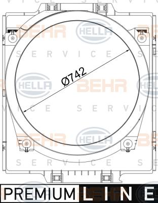 HELLA 8FZ 376 911-321 - Кожух вентилятора autosila-amz.com