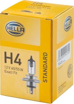 HELLA 8GJ 002 525-131 - Лампа галогенная H4 12V 60/55W P43t Standard (стандартные характеристики) autosila-amz.com