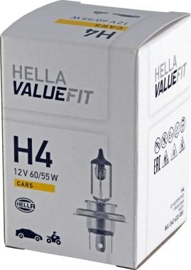 HELLA 8GJ 242 632-081 - 8GJ 242 632-081 Лампа накаливания VALUEFIT H4 12V 60/55W P 43t autosila-amz.com