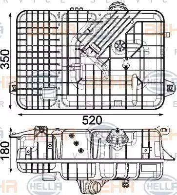 HELLA 8MA 376 923-791 - Компенсационный бак, охлаждающая жидкость autosila-amz.com