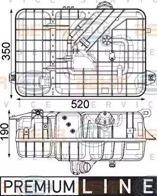 HELLA 8MA 376 923-771 - Компенсационный бак, охлаждающая жидкость autosila-amz.com