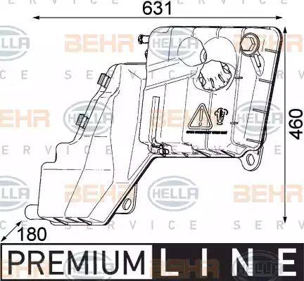 HELLA 8MA 376 753-791 - Компенсационный бак, охлаждающая жидкость autosila-amz.com