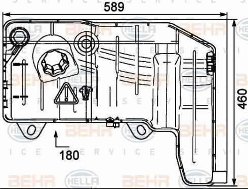 HELLA 8MA 376 705-514 - Компенсационный бак, охлаждающая жидкость autosila-amz.com