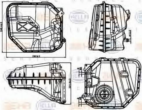 HELLA 8MA 376 737-201 - Компенсационный бак, охлаждающая жидкость autosila-amz.com