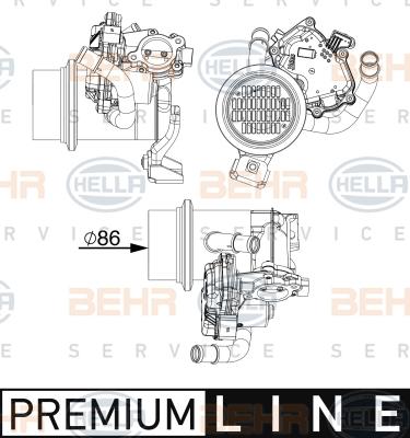 HELLA 8ME 376 747-391 - Радиатор, рециркуляция ОГ autosila-amz.com