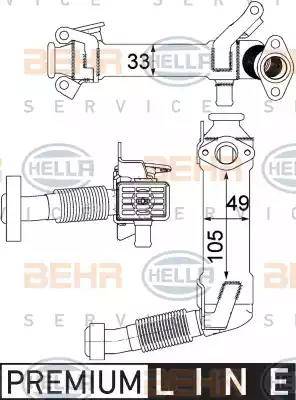 HELLA 8ME 376 750-761 - Радиатор, рециркуляция ОГ autosila-amz.com