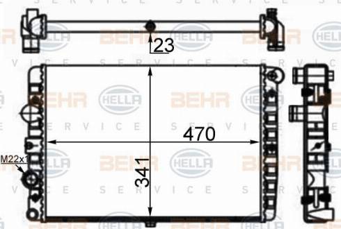 HELLA 8MK 376 910-454 - Радиатор, охлаждение двигателя autosila-amz.com