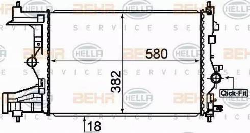 HELLA 8MK 376 910-341 - Радиатор, охлаждение двигателя autosila-amz.com