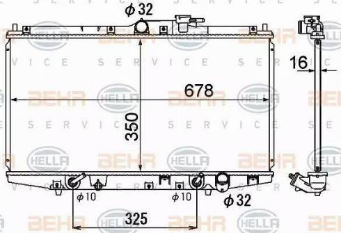 HELLA 8MK 376 790-471 - Радиатор, охлаждение двигателя autosila-amz.com