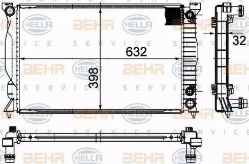 HELLA 8MK 376 790-531 - Радиатор, охлаждение двигателя autosila-amz.com