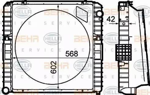 HELLA 8MK 376 792-131 - Радиатор, охлаждение двигателя autosila-amz.com