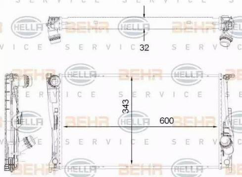 HELLA 8MK 376 792-261 - Радиатор, охлаждение двигателя autosila-amz.com