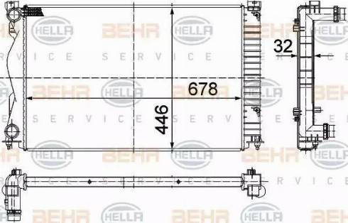 HELLA 8MK 376 749-431 - Радиатор, охлаждение двигателя autosila-amz.com