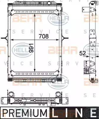 HELLA 8MK 376 745-151 - Радиатор, охлаждение двигателя autosila-amz.com