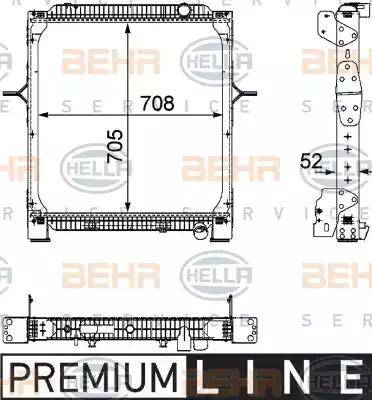 HELLA 8MK 376 745-181 - Радиатор, охлаждение двигателя autosila-amz.com