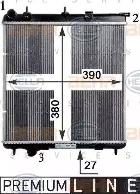 HELLA 8MK 376 754-471 - Радиатор, охлаждение двигателя autosila-amz.com