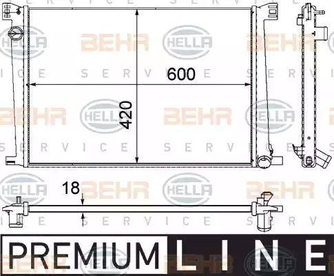 HELLA 8MK 376 754-591 - Радиатор, охлаждение двигателя autosila-amz.com