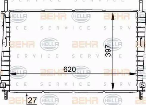 HELLA 8MK 376 755-301 - Радиатор, охлаждение двигателя autosila-amz.com