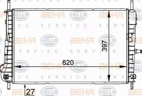 HELLA 8MK 376 755-291 - Радиатор, охлаждение двигателя autosila-amz.com