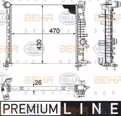 HELLA 8MK 376 756-461 - Радиатор, охлаждение двигателя autosila-amz.com