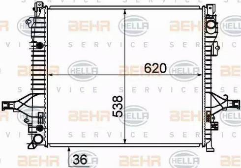 HELLA 8MK 376 756-481 - Радиатор, охлаждение двигателя autosila-amz.com