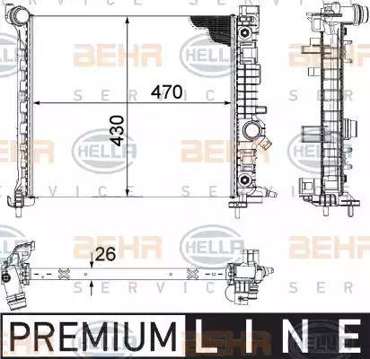 HELLA 8MK 376 756-471 - Радиатор, охлаждение двигателя autosila-amz.com