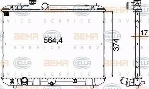 HELLA 8MK 376 756-531 - Радиатор, охлаждение двигателя autosila-amz.com