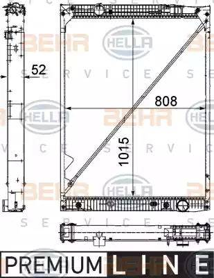 HELLA 8MK 376 756-151 - Радиатор, охлаждение двигателя autosila-amz.com