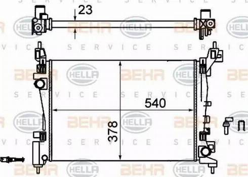 HELLA 8MK 376 756-324 - Радиатор, охлаждение двигателя autosila-amz.com