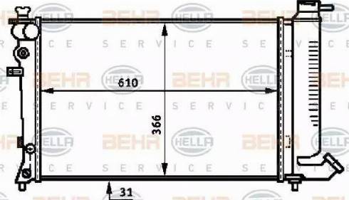 HELLA 8MK 376 750-151 - Радиатор, охлаждение двигателя autosila-amz.com