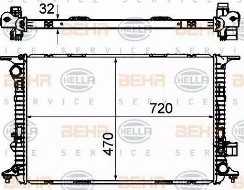 HELLA 8MK 376 750-314 - Радиатор, охлаждение двигателя autosila-amz.com