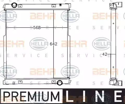 HELLA 8MK 376 758-001 - Радиатор, охлаждение двигателя autosila-amz.com