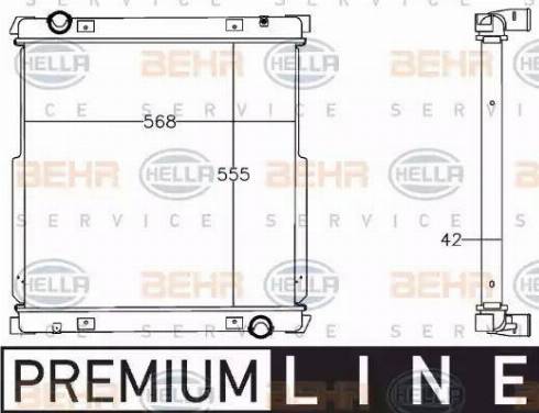 HELLA 8MK 376 758-011 - Радиатор, охлаждение двигателя autosila-amz.com