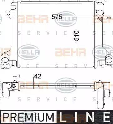 HELLA 8MK 376 758-021 - Радиатор, охлаждение двигателя autosila-amz.com