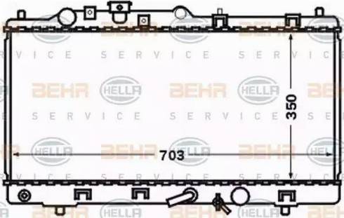 HELLA 8MK 376 769-631 - Радиатор, охлаждение двигателя autosila-amz.com