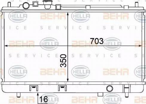 HELLA 8MK 376 769-621 - Радиатор, охлаждение двигателя autosila-amz.com