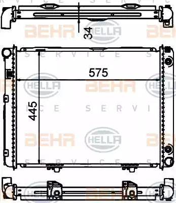 HELLA 8MK 376 769-701 - Радиатор, охлаждение двигателя autosila-amz.com