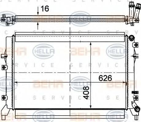 HELLA 8MK 376 764-624 - Радиатор, охлаждение двигателя autosila-amz.com