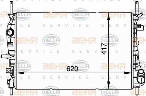 HELLA 8MK 376 764-381 - Радиатор, охлаждение двигателя autosila-amz.com