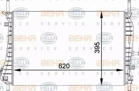 HELLA 8MK 376 764-231 - Радиатор, охлаждение двигателя autosila-amz.com