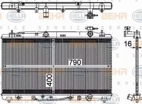 HELLA 8MK 376 764-781 - Радиатор, охлаждение двигателя autosila-amz.com