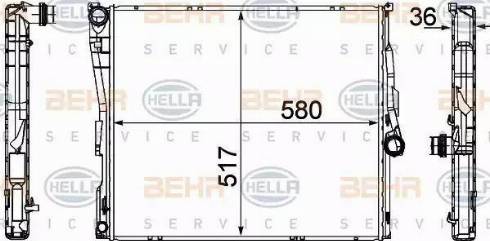 HELLA 8MK 376 764-771 - Радиатор, охлаждение двигателя autosila-amz.com