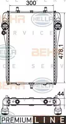 HELLA 8MK 376 765-141 - Радиатор, охлаждение двигателя autosila-amz.com