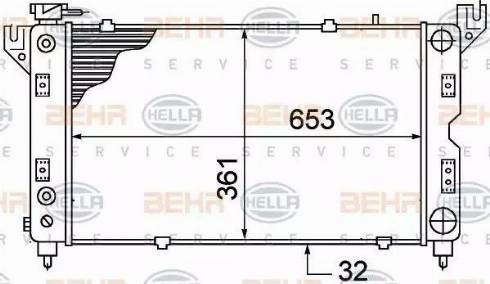 HELLA 8MK 376 766-521 - Радиатор, охлаждение двигателя autosila-amz.com