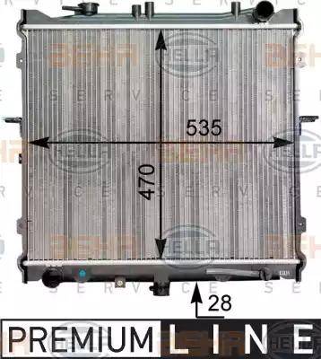 HELLA 8MK 376 763-501 - Радиатор, охлаждение двигателя autosila-amz.com