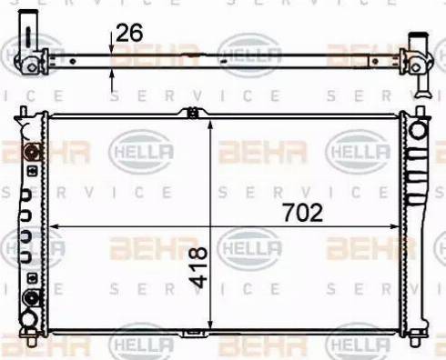 HELLA 8MK 376 763-581 - Радиатор, охлаждение двигателя autosila-amz.com